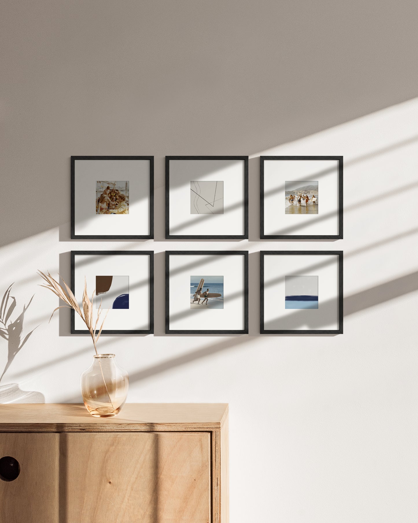 Square Black Set of 6