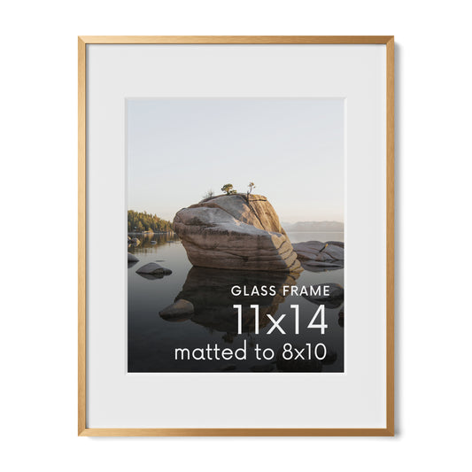 11x14, Brass Aluminum Glass Frame