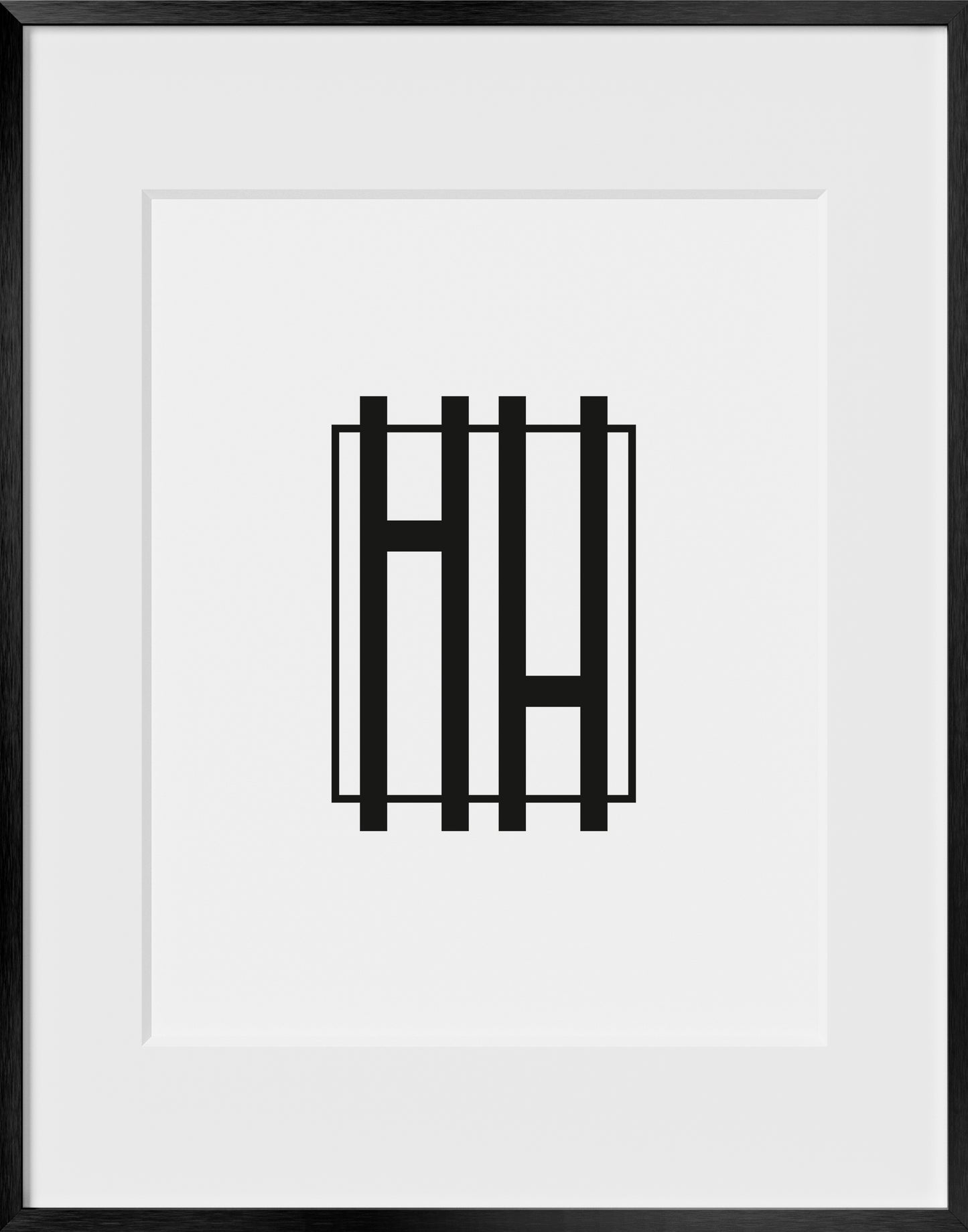 11x14 (Matted to 8x10), Black Aluminum Glass Frame