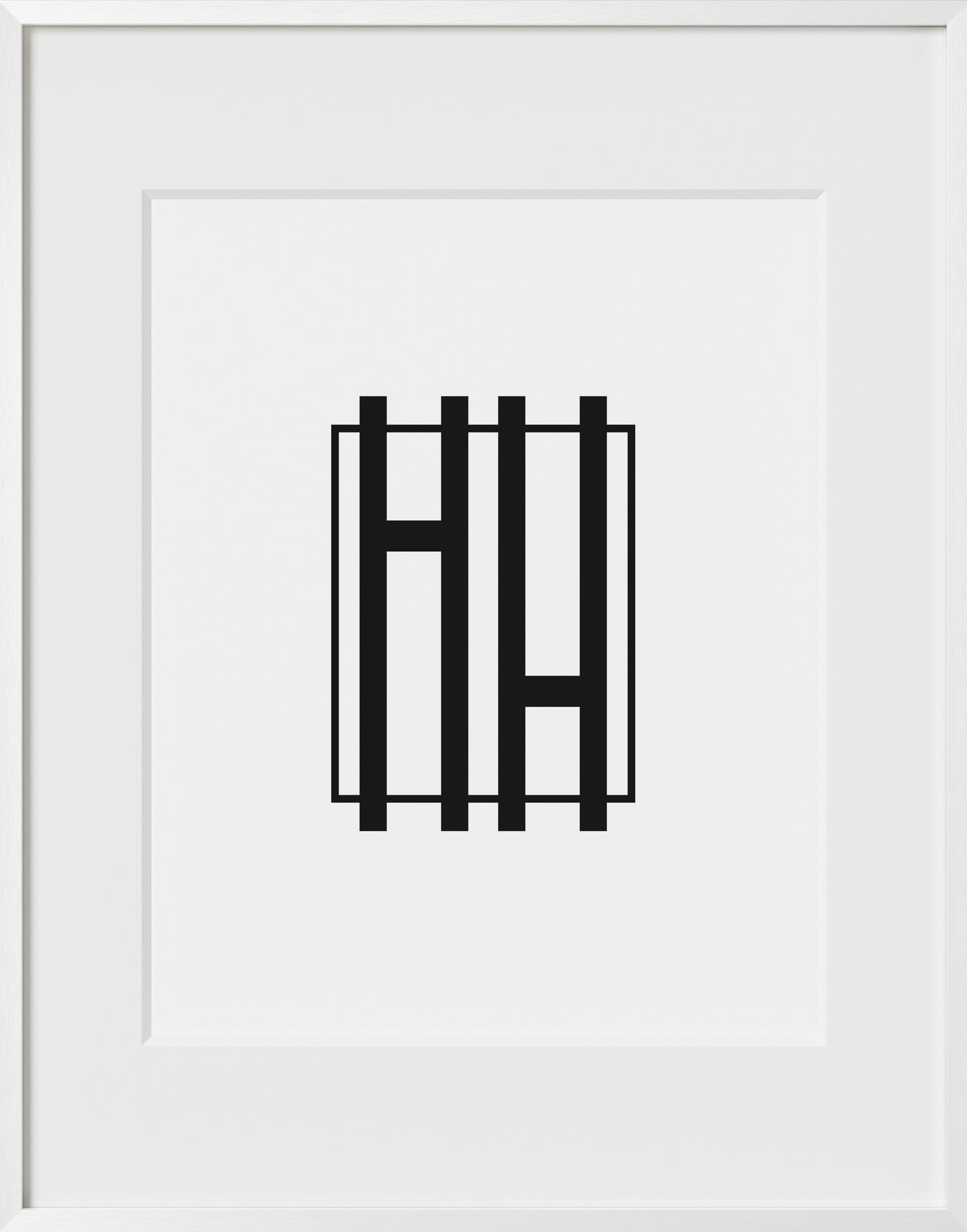 11x14 (Matted to 8x10), White Aluminum Glass Frame