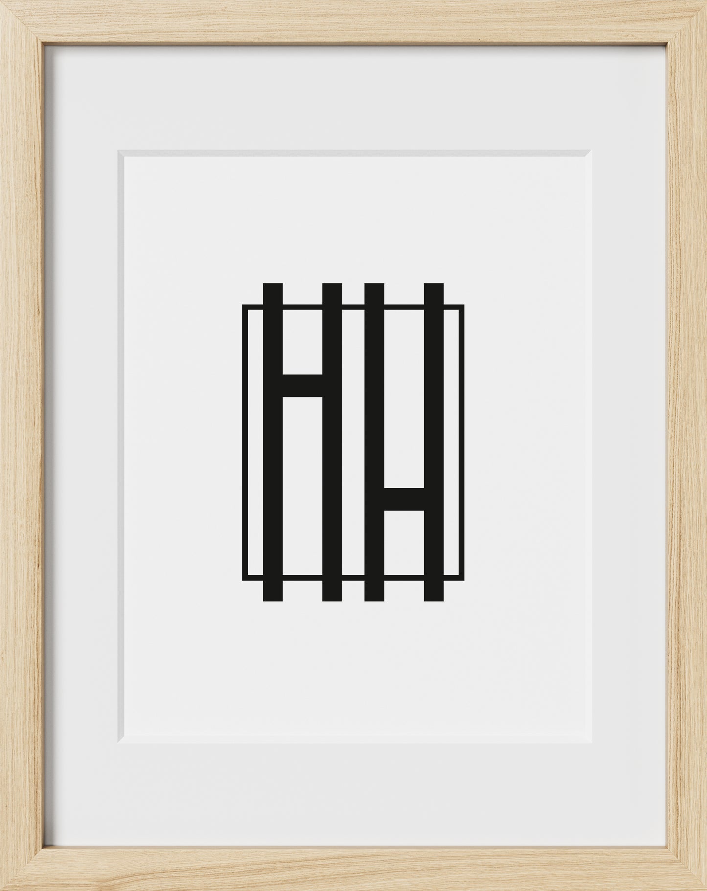 11x14 (Matted to 8x10), Beige Oak Glass Frame