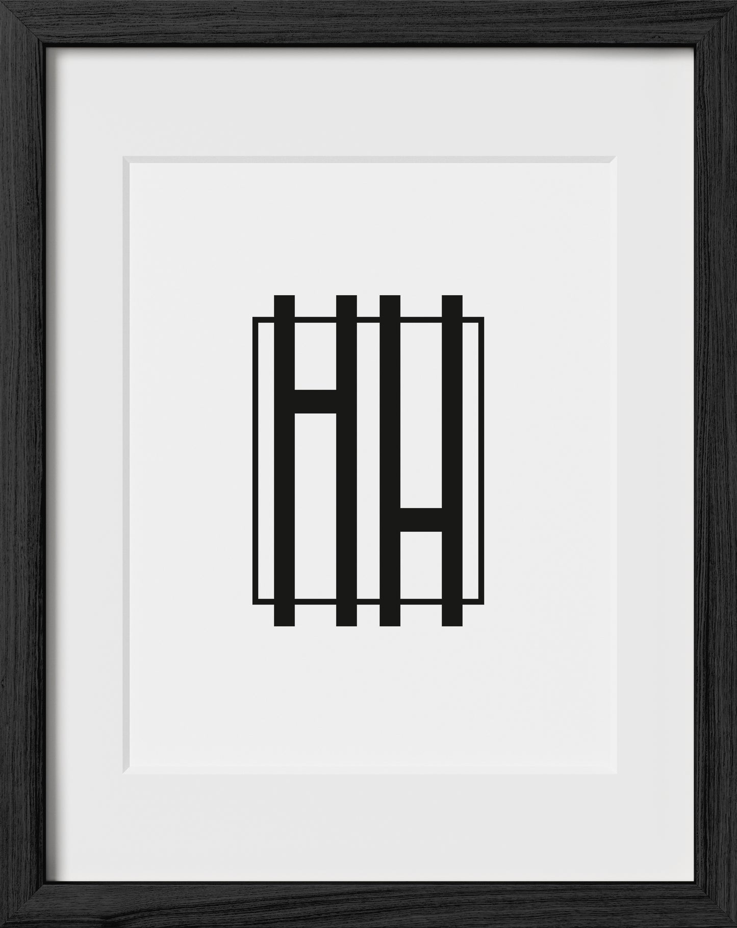 11x14 (Matted to 8x10), Black Oak Glass Frame