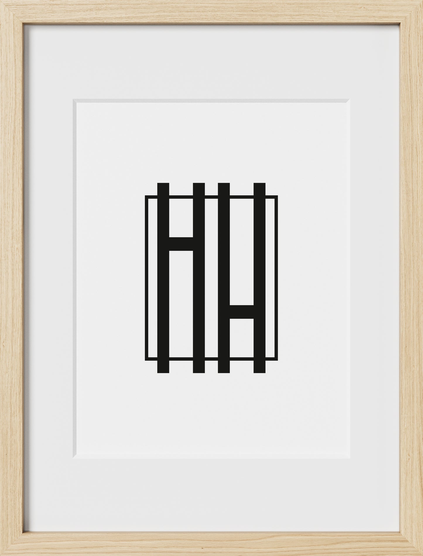 12x16, Beige Oak Glass Frame