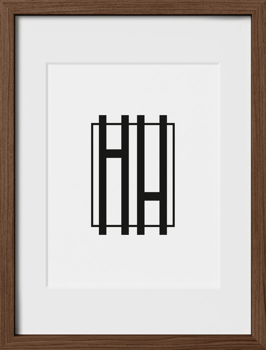 12x16, Walnut Oak Glass Frame