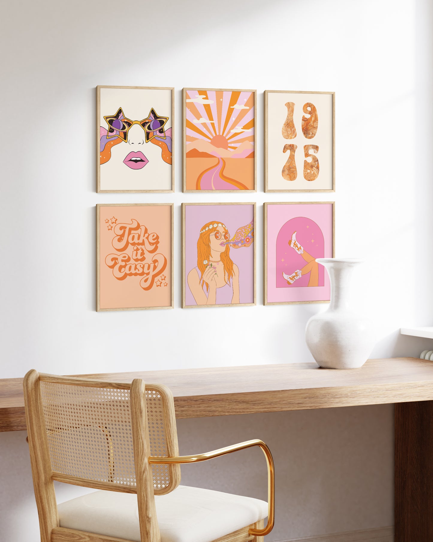 70's gallery wall