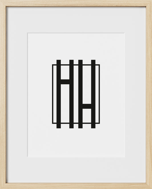 16x20, Beige Oak Glass Frame