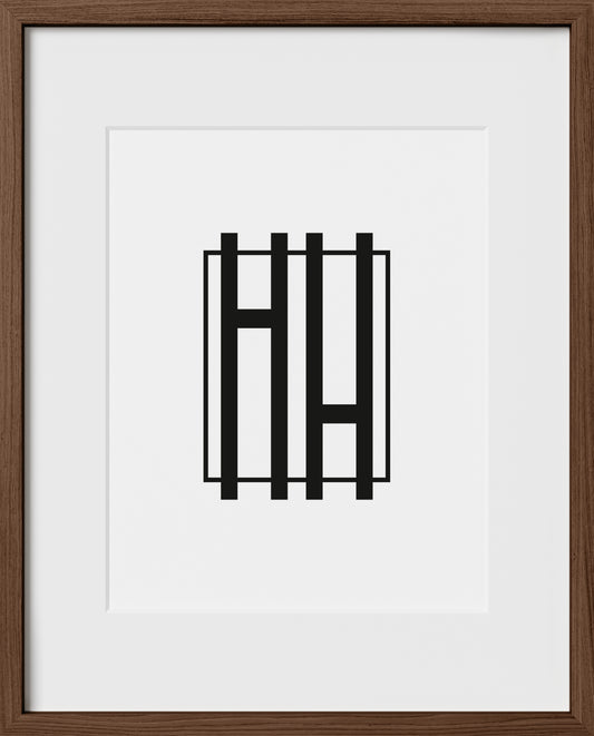 16x20, Walnut Oak Glass Frame