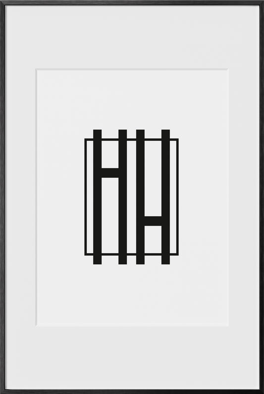 16x24, Black Aluminum Glass Frame