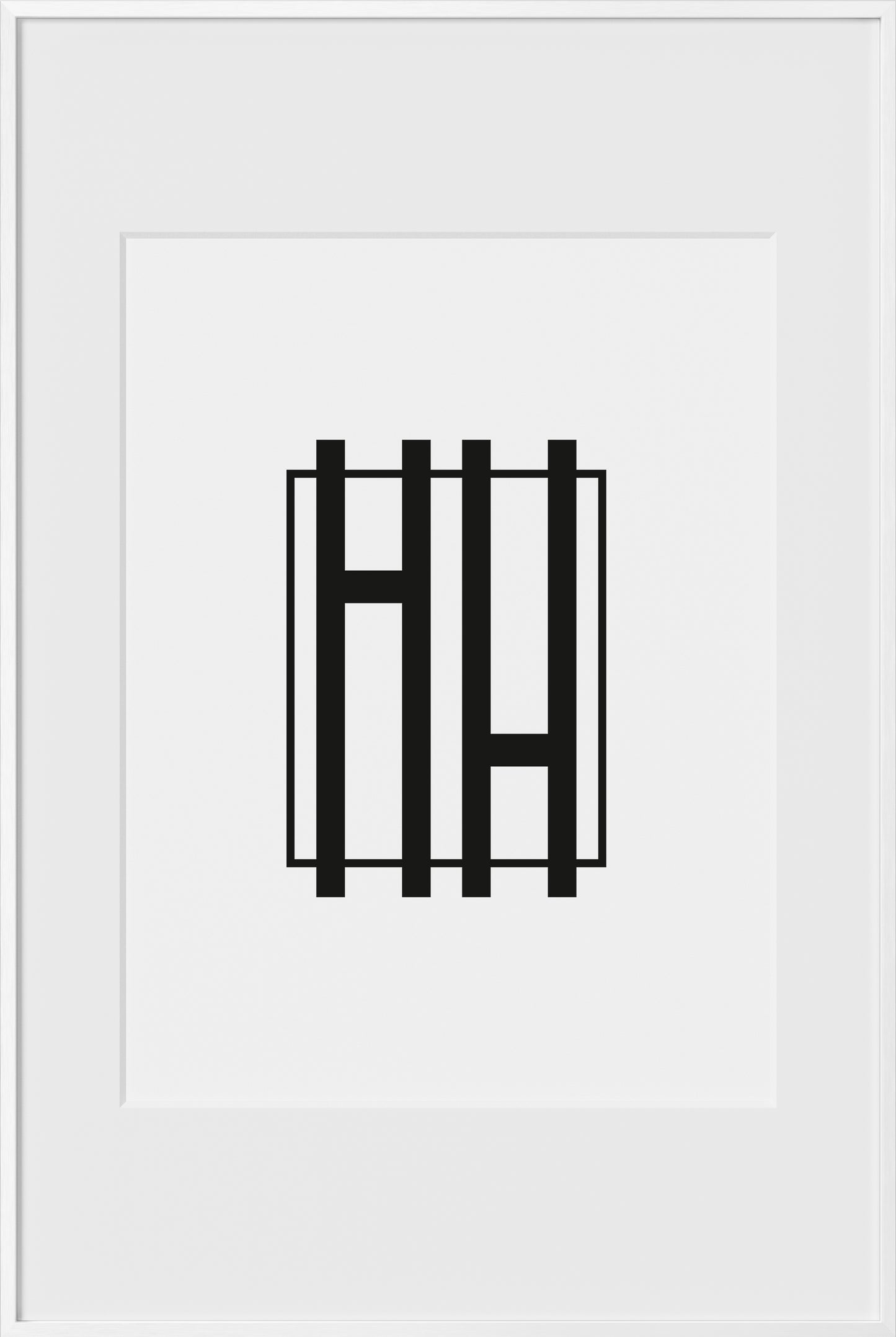 16x24, White Aluminum Glass Frame