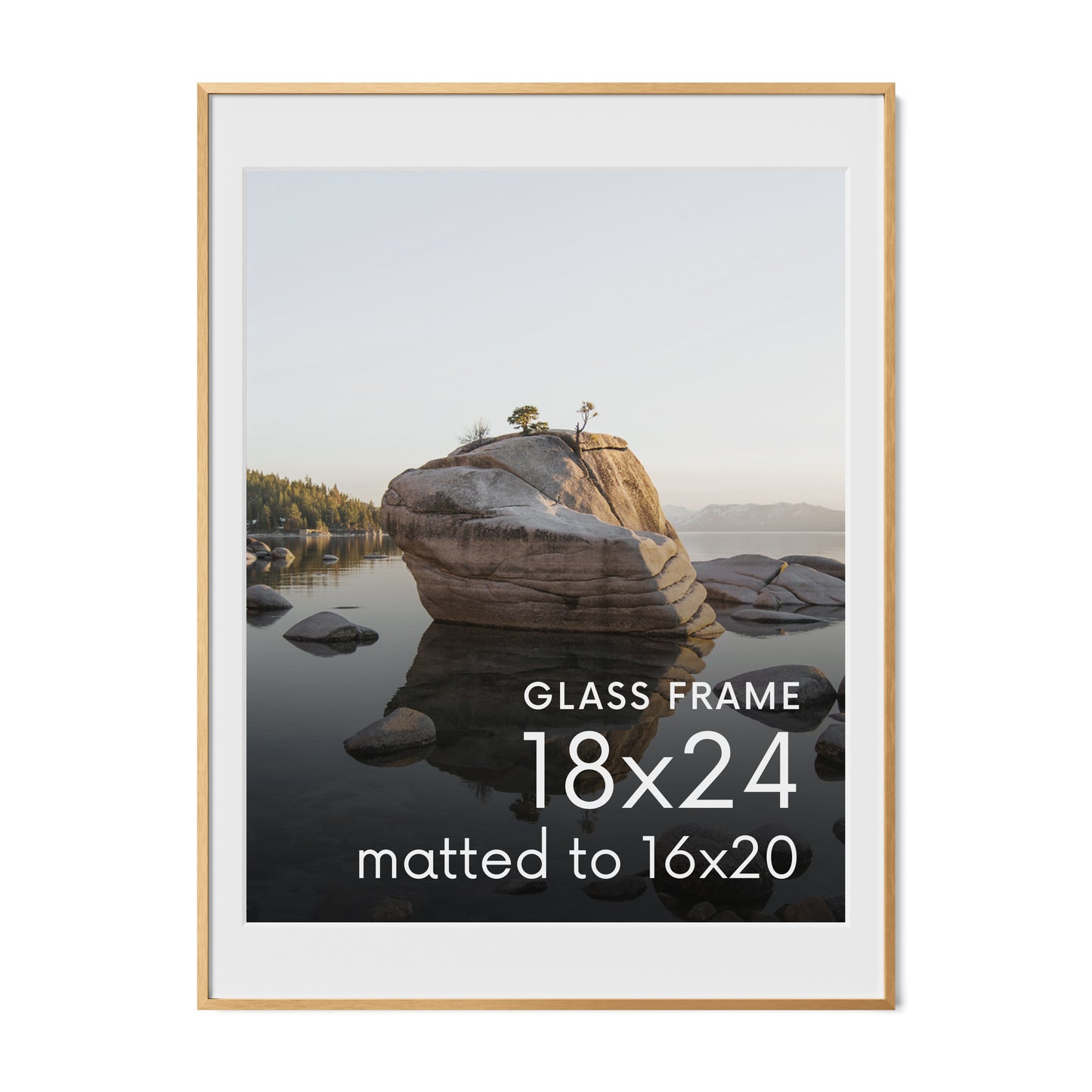 18x24, Brass Aluminum Glass Frame