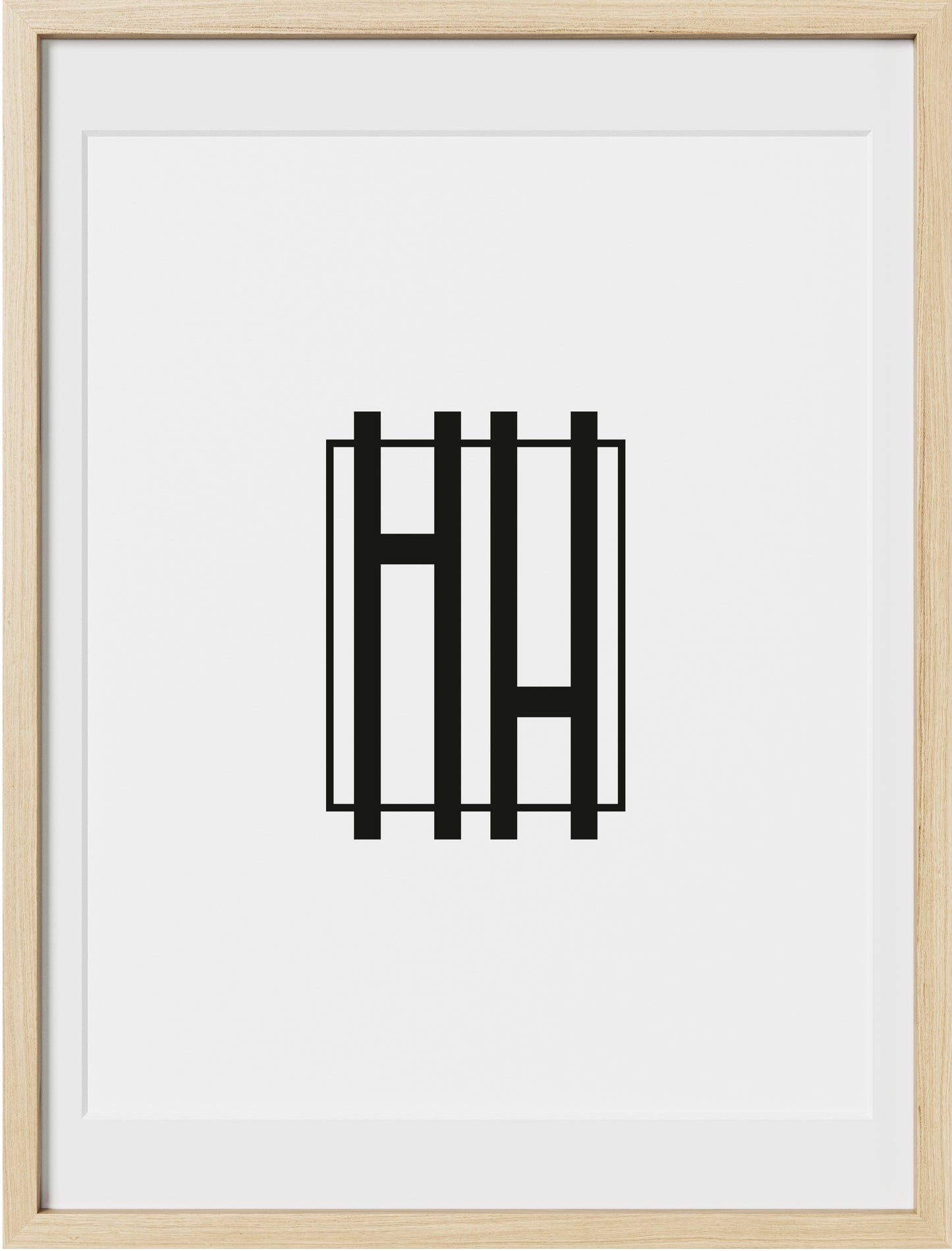 18x24, Beige Oak Glass Frame