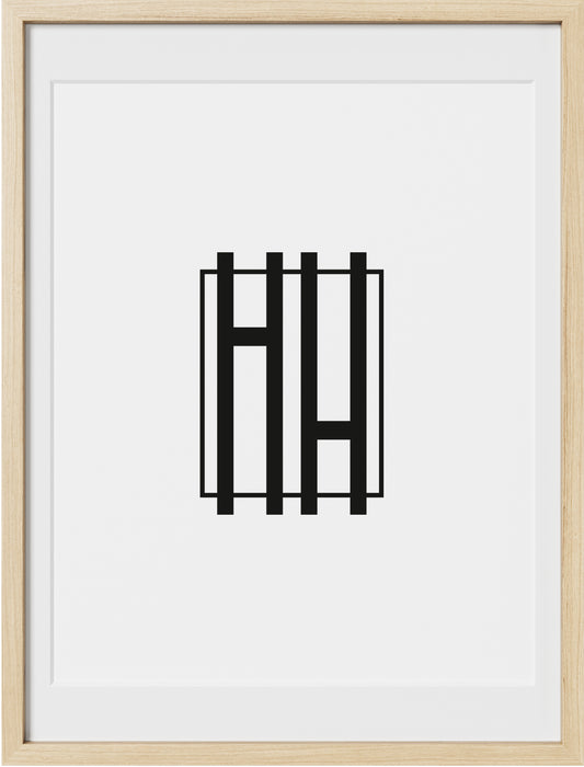 18x24, Beige Oak Glass Frame