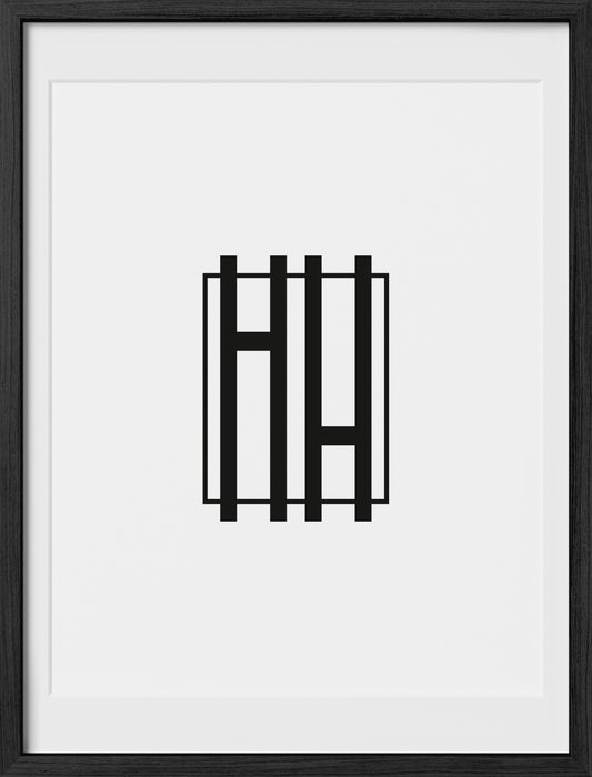 18x24, Black Oak Glass Frame