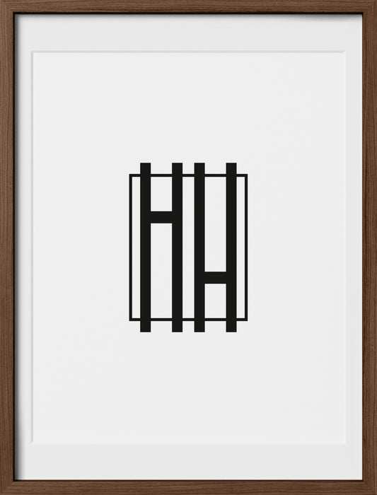 18x24, Walnut Oak Glass Frame