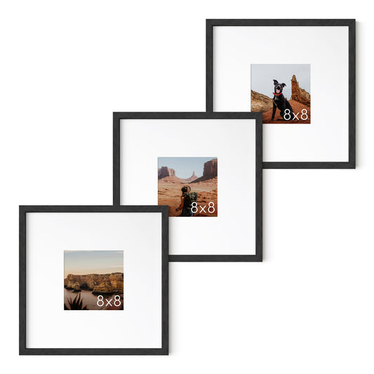 Square Black Set of 3