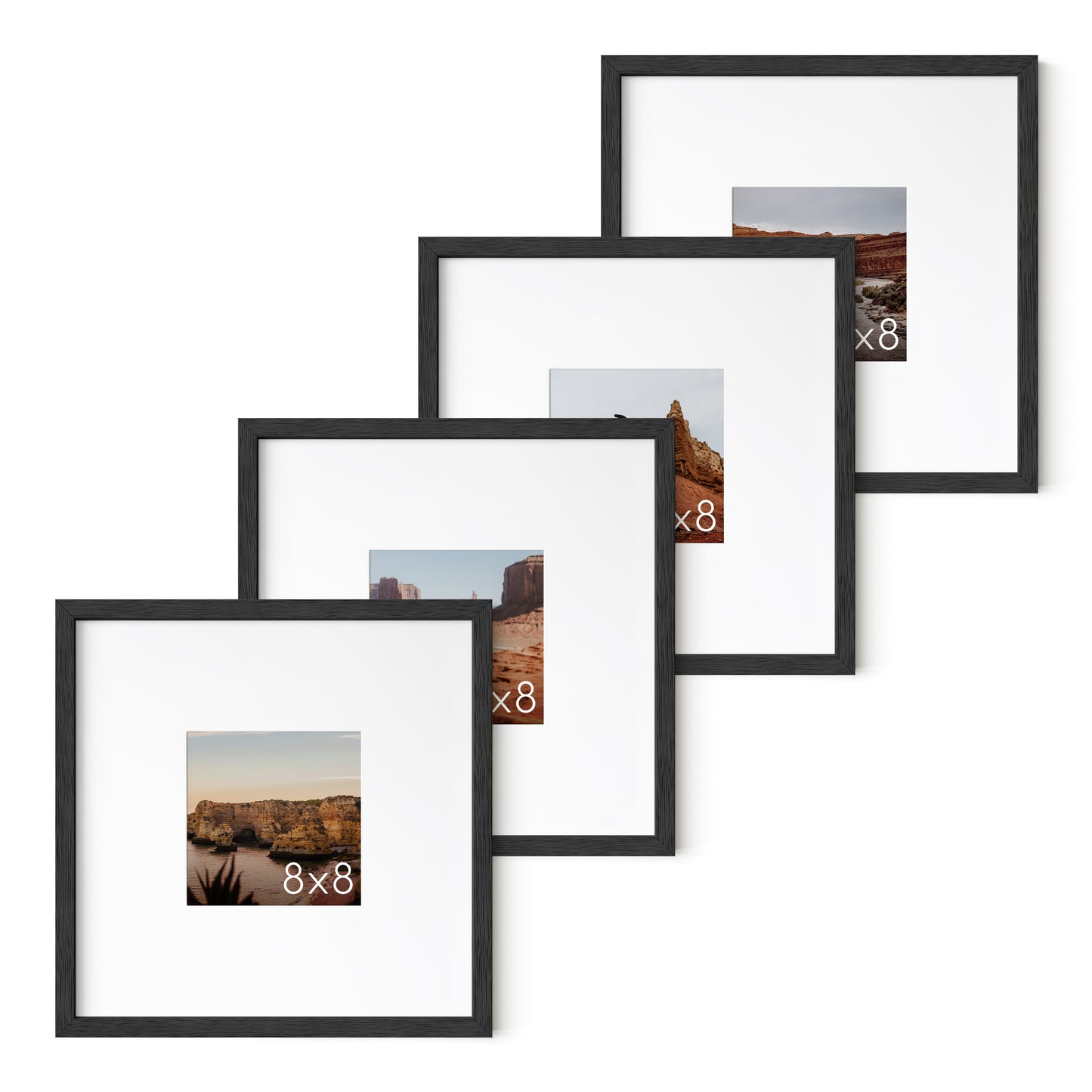 Square Black Set of 4