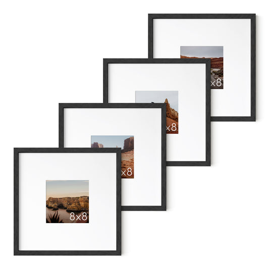 Square Black Set of 4