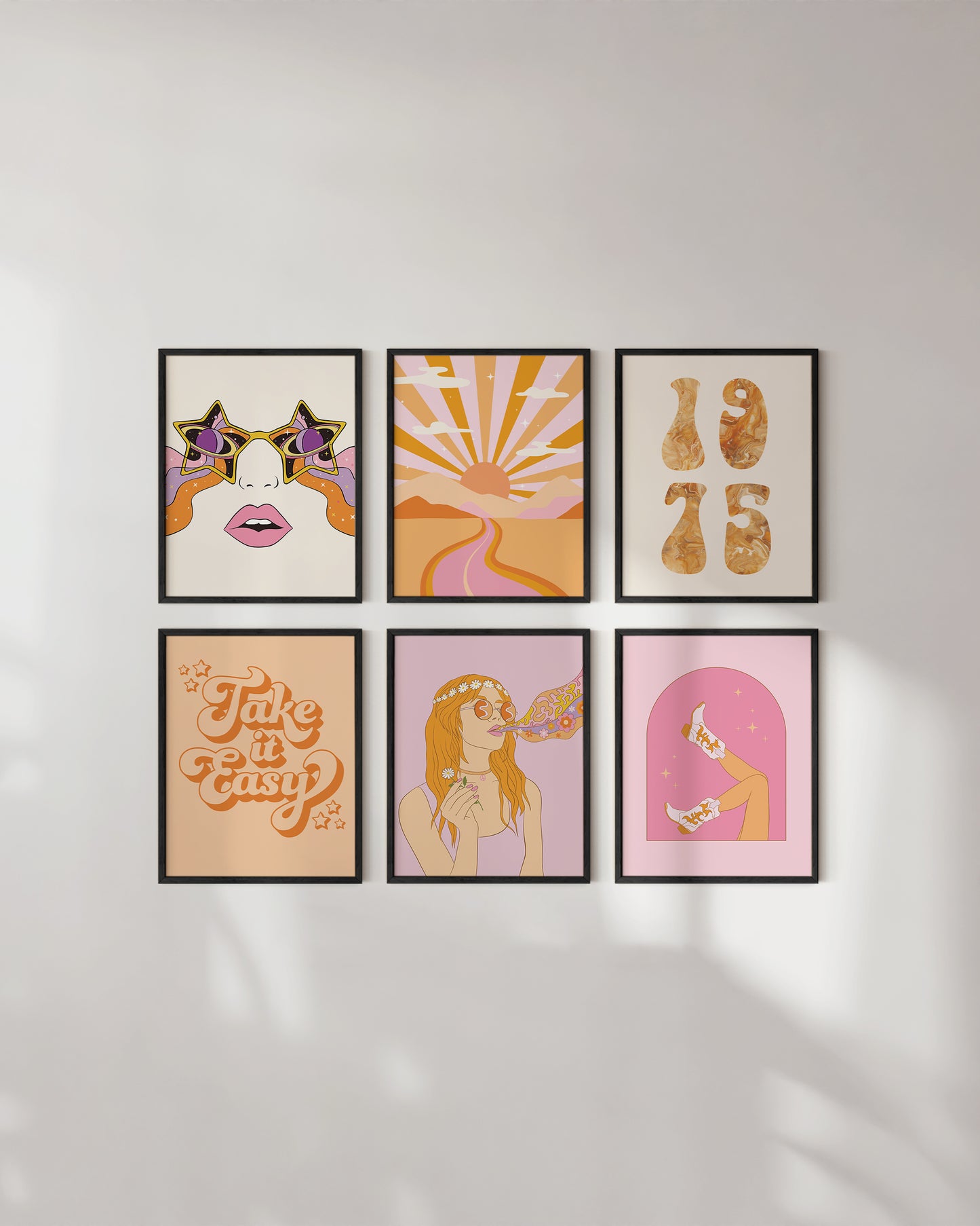 70's gallery wall