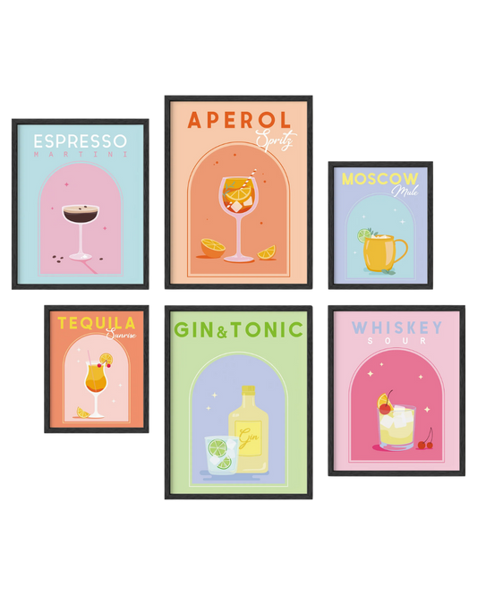 Cocktail gallery wall