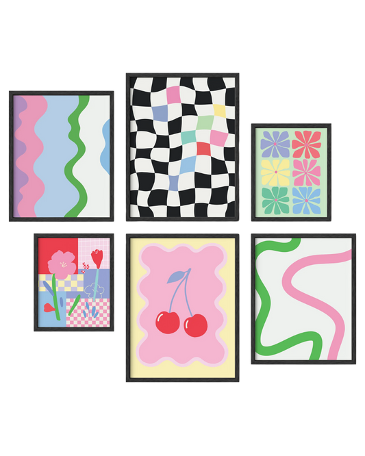 Danish pastel gallery wall