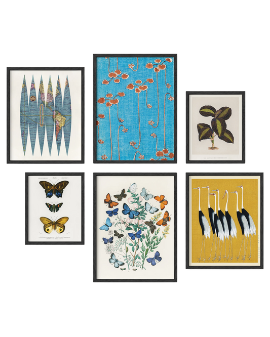 Eclectic gallery wall