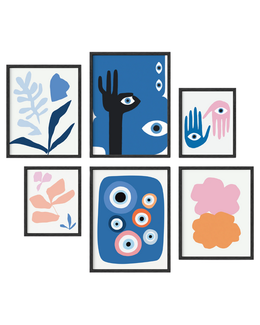 Evil eye gallery wall