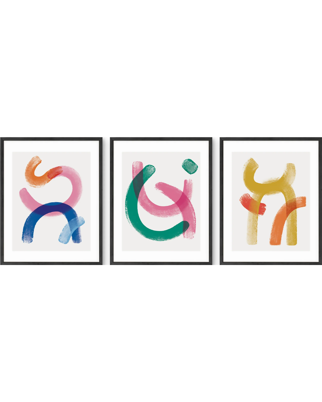Bright abstract shapes