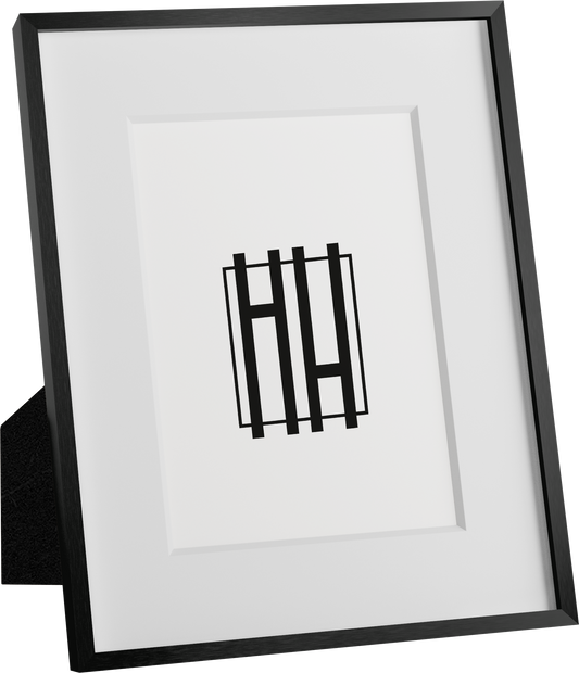 8x10, Black Aluminum Glass Frame