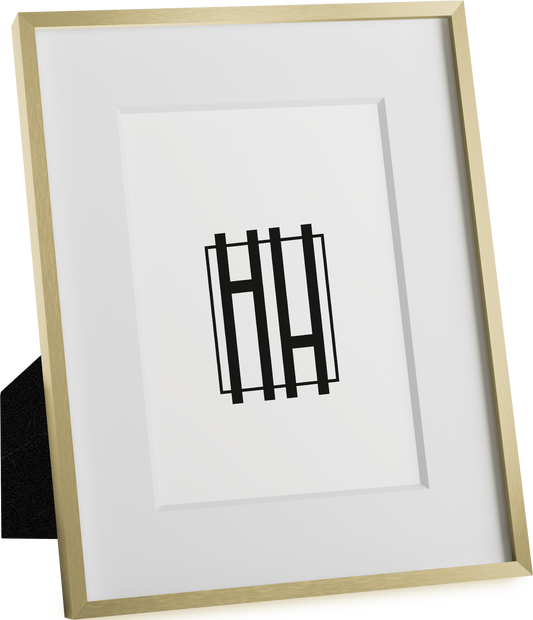 8x10, Gold Aluminum Glass Frame