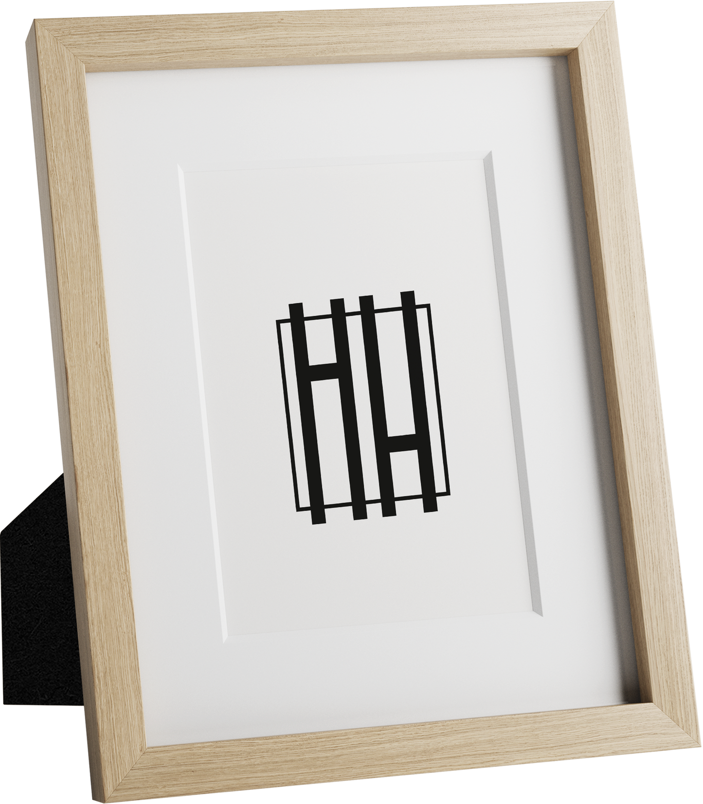 8x10, Beige Oak Glass Frame