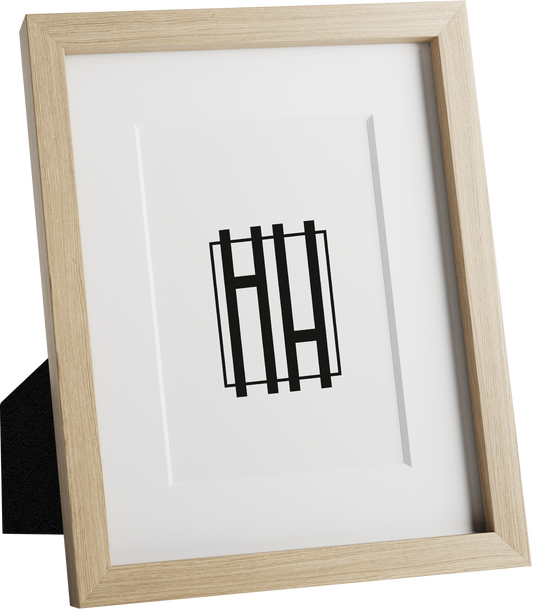 8x10, Beige Oak Glass Frame