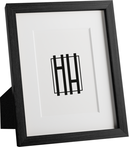 8x10, Black Oak Glass Frame