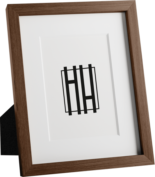 8x10, Walnut Oak Glass Frame