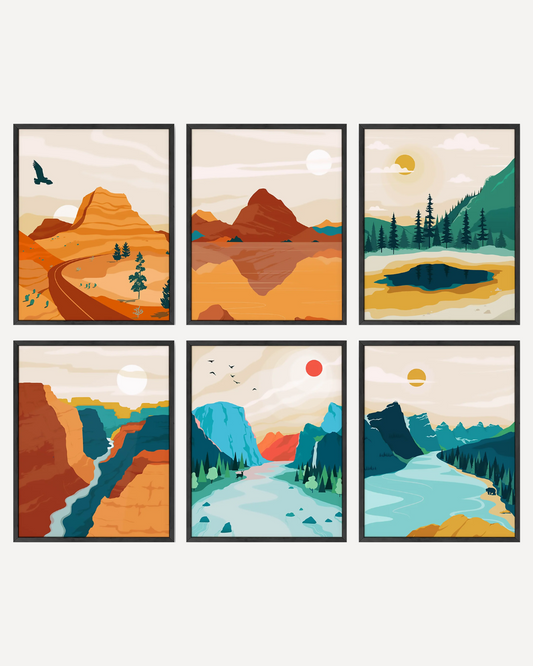 Abstract national parks set