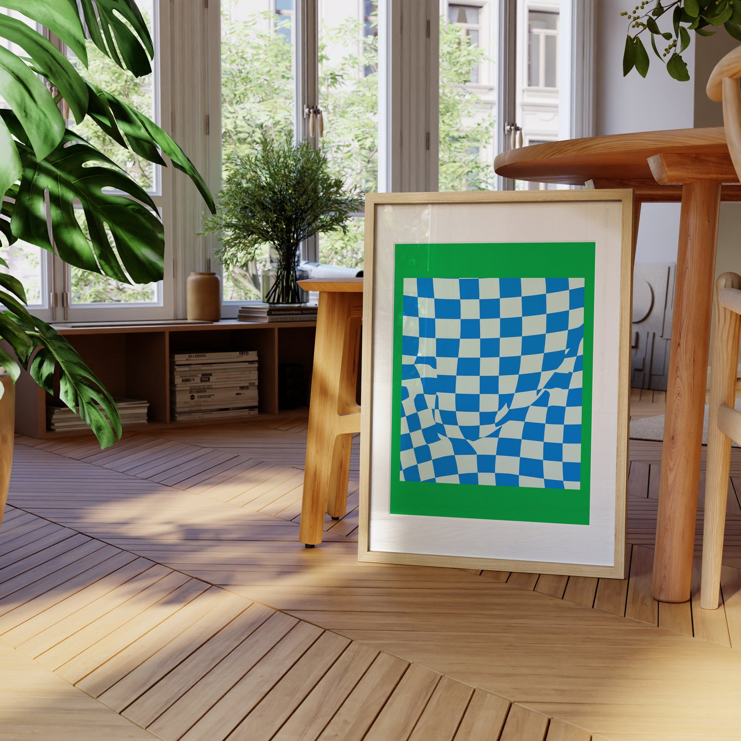 Blue Checkered