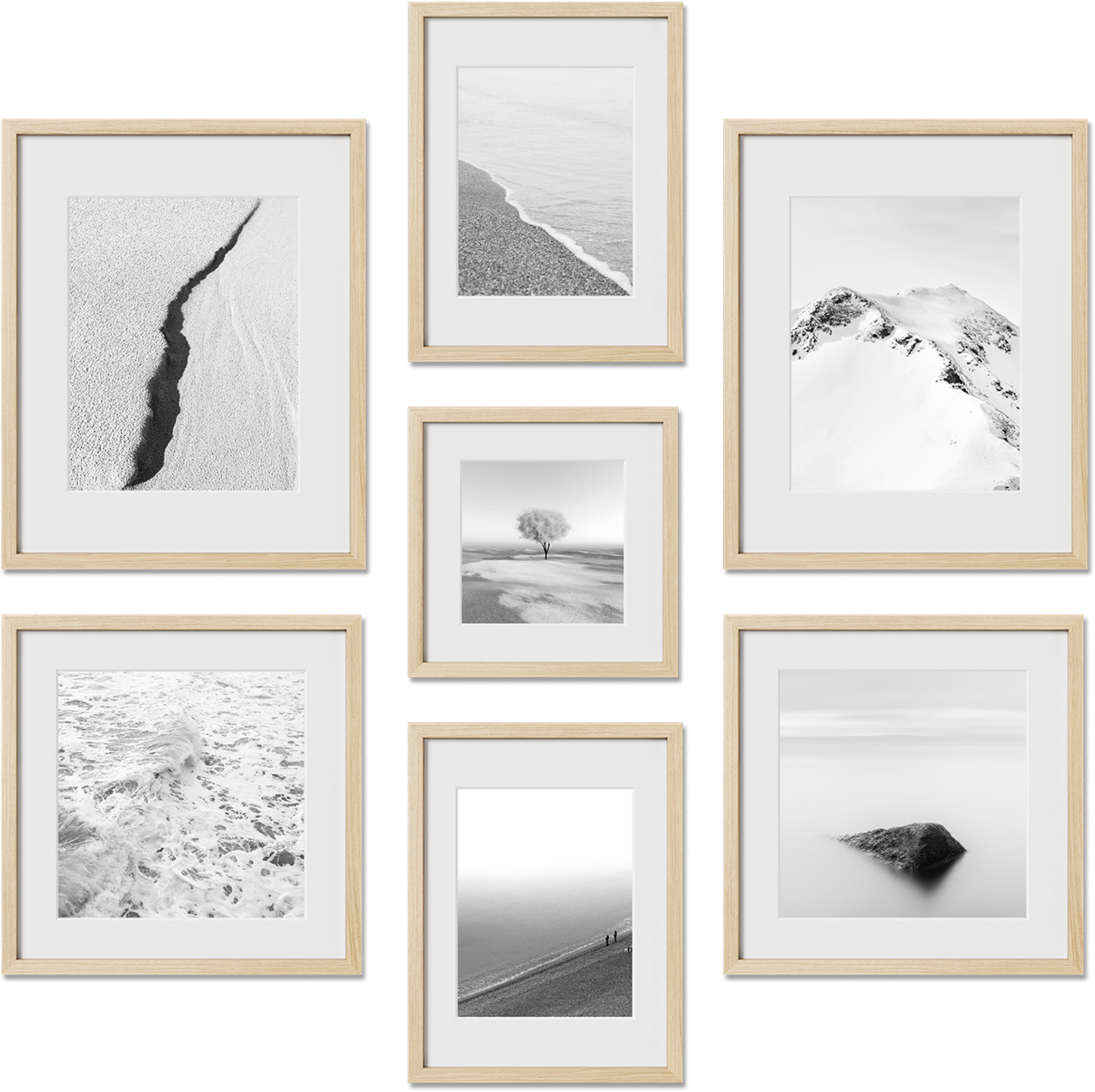 Leeds metal frames featuring 12x18, 5x7, 9x12, 8x8 frames, perfect for interior design, offering versatile sizing.