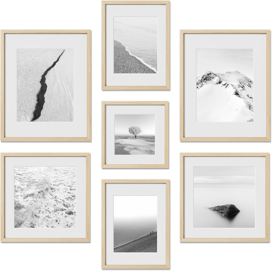Leeds metal frames featuring 12x18, 5x7, 9x12, 8x8 frames, perfect for interior design, offering versatile sizing.
