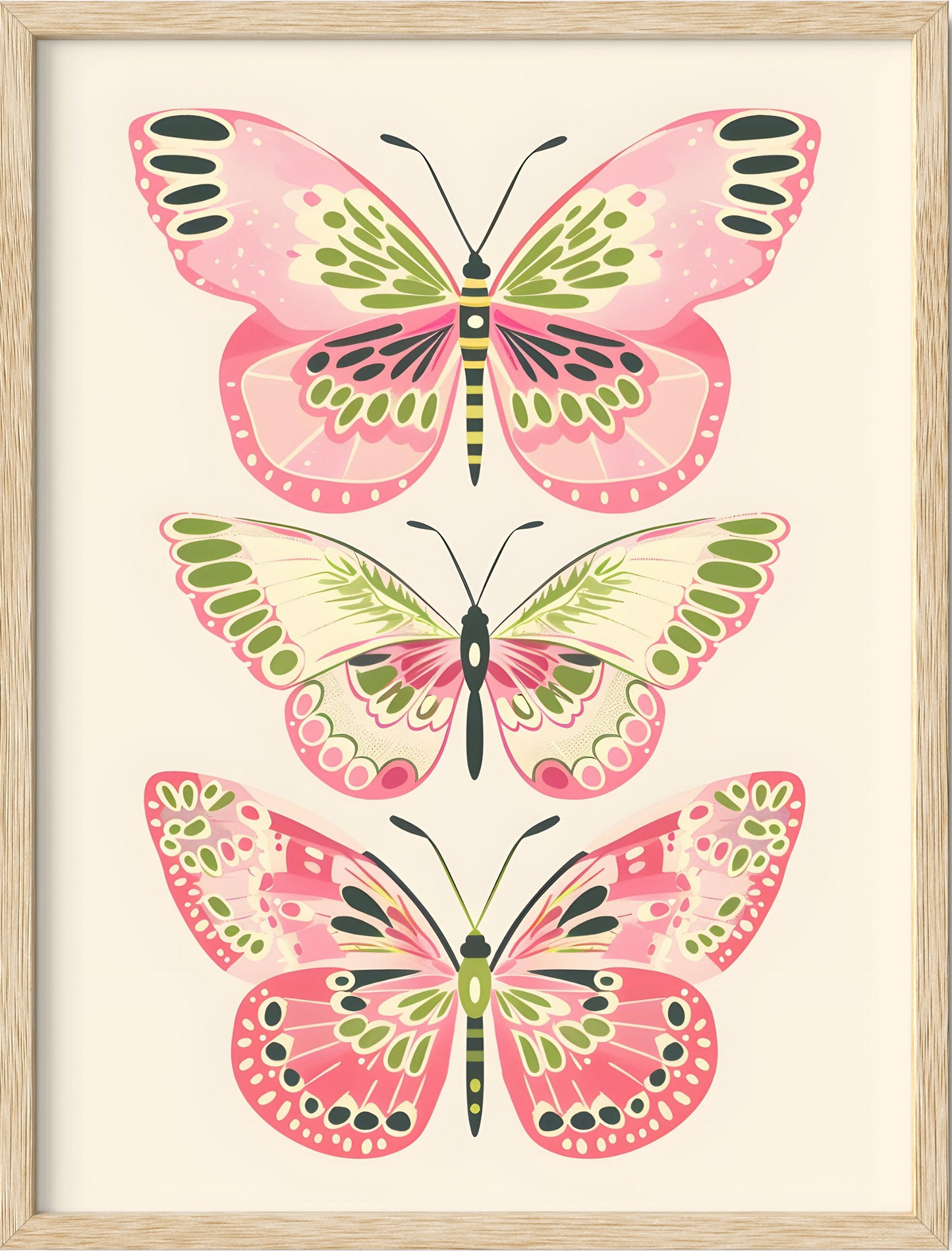 Pink and Green Butterfly