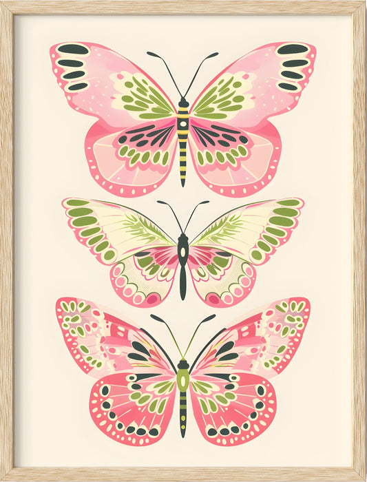 Pink and Green Butterfly