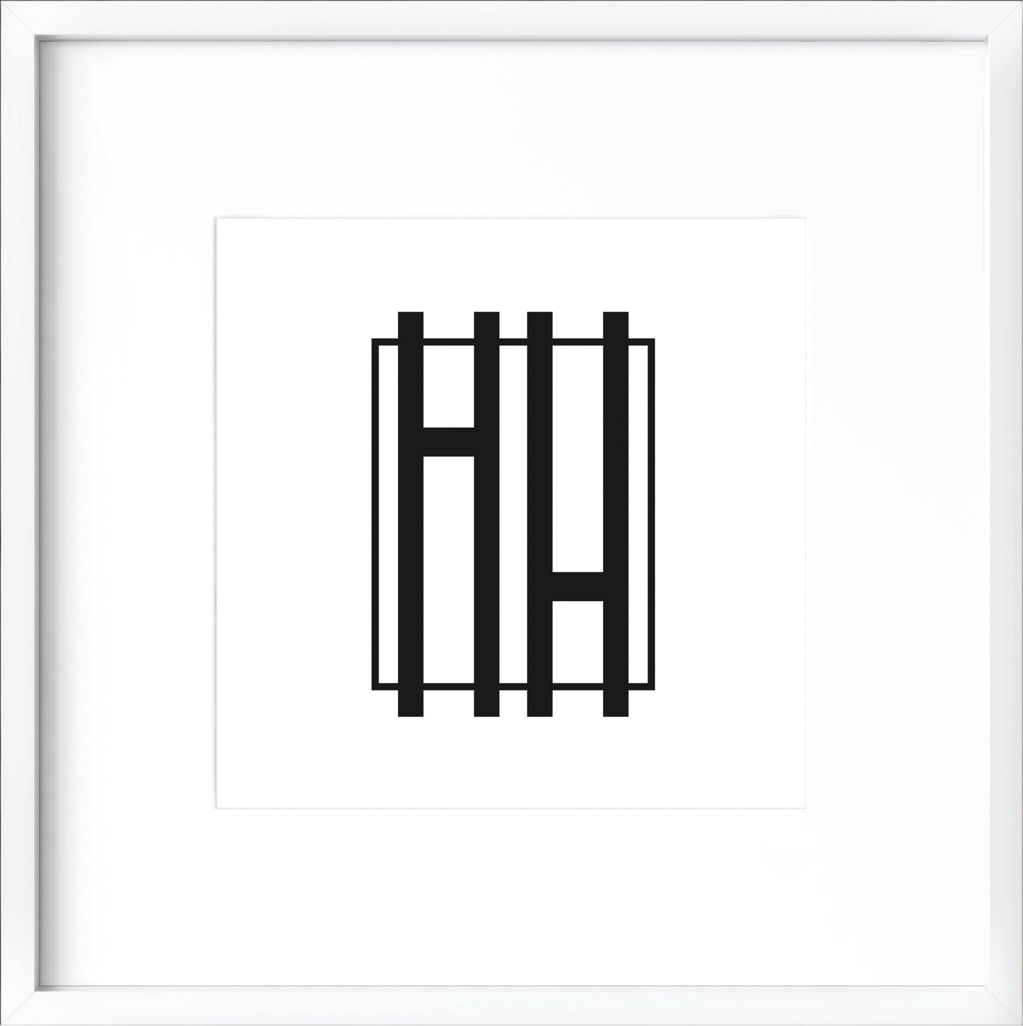 White Metal Square Picture Frame