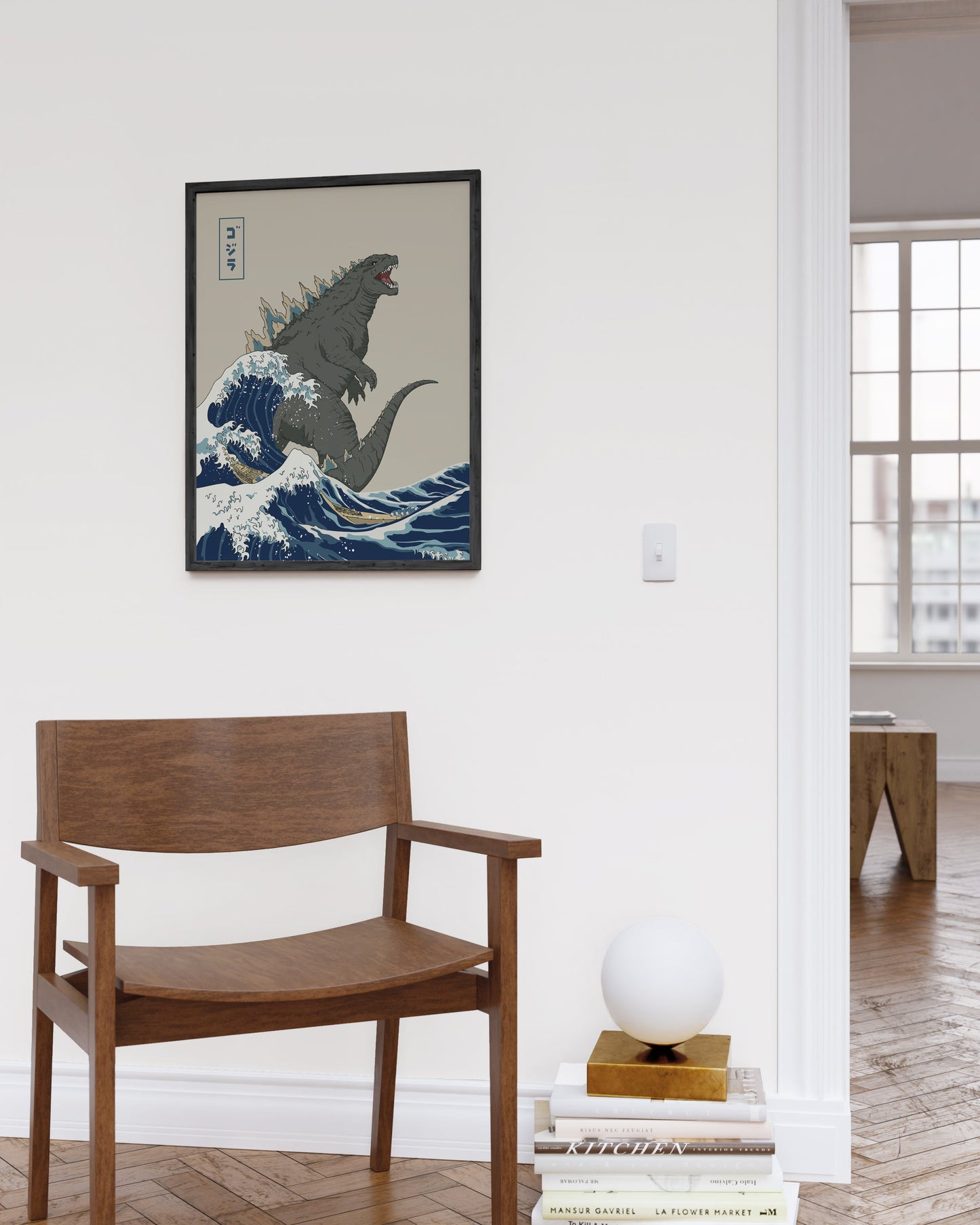 Godzilla x great wave