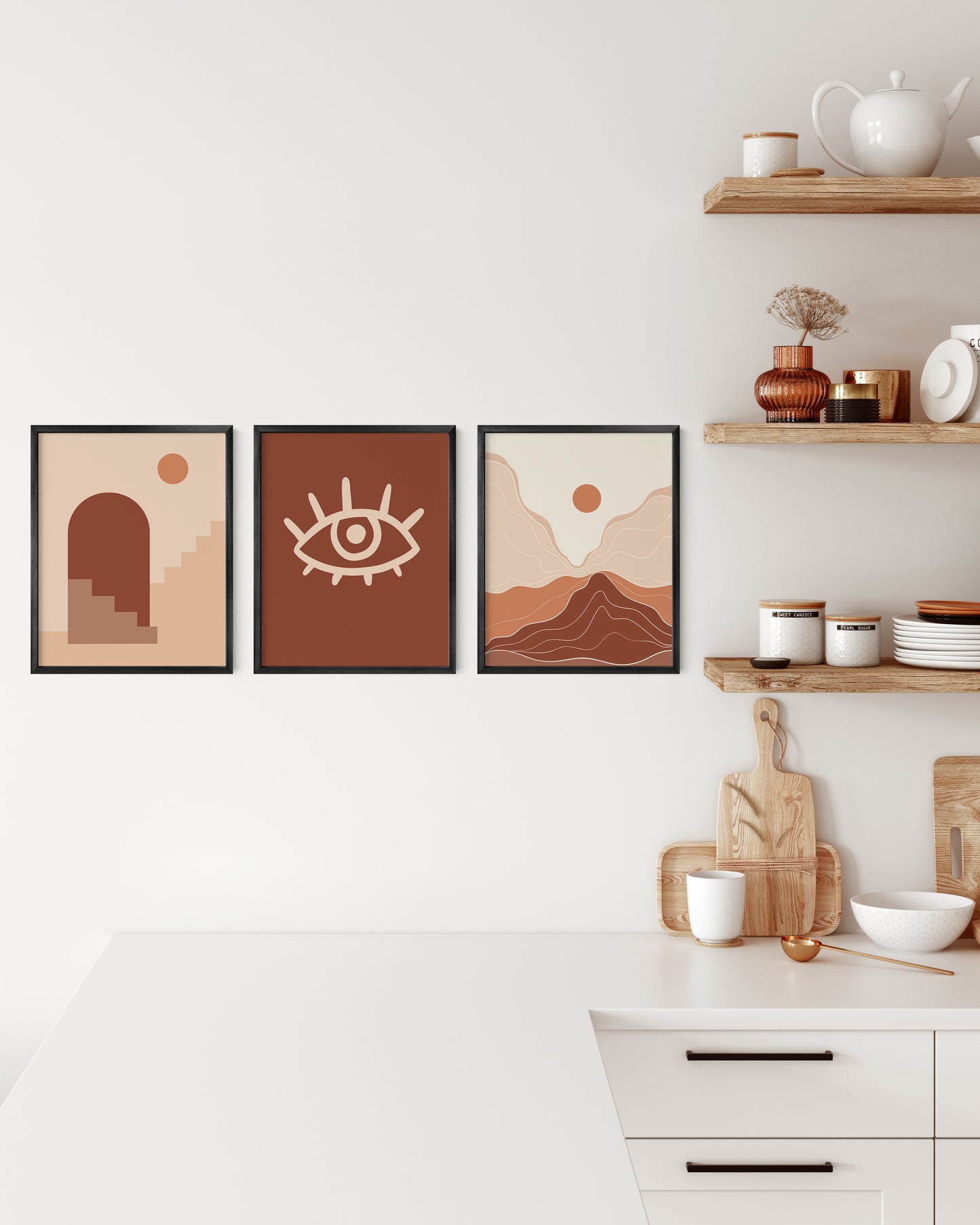 8x10 in, Set of 3, Black Aluminum