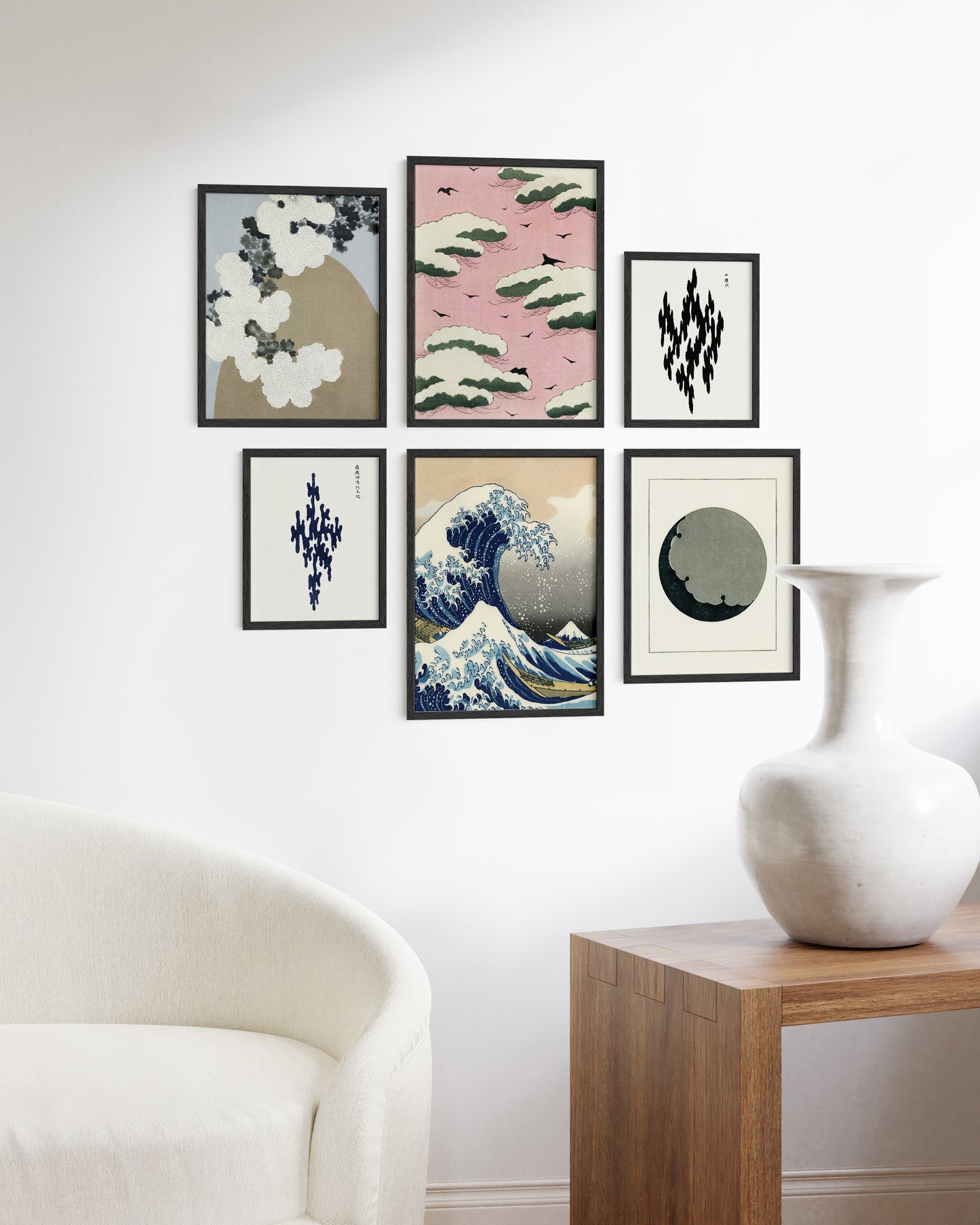 Japanese gallery wall