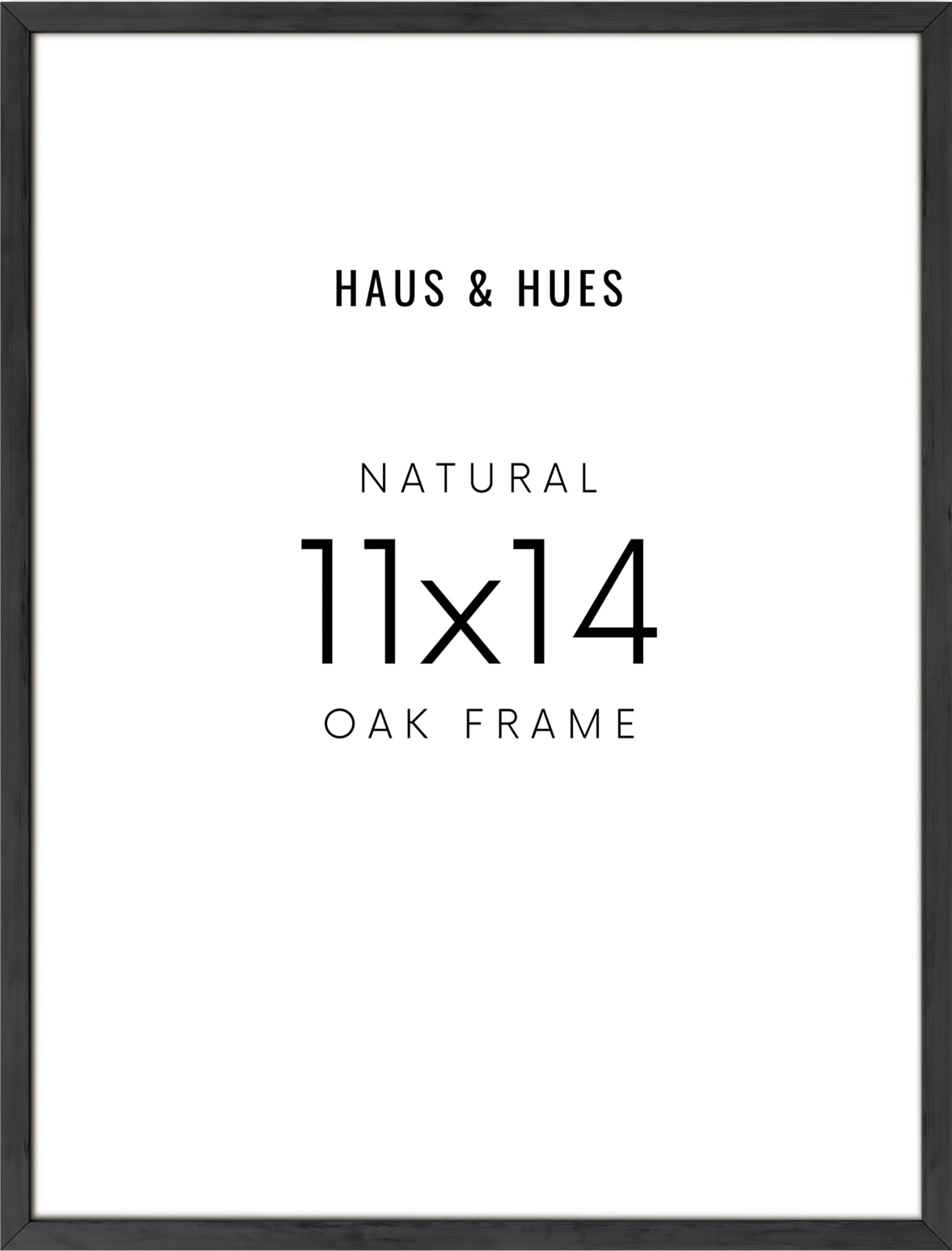 Haus and Hues 16x20 Black Oak Wood Frames Set of 1 - 16x20 Picture Frames  for Wall, 16x20 Black Picture Frame, Poster Frame 16x20 Frames for Wall