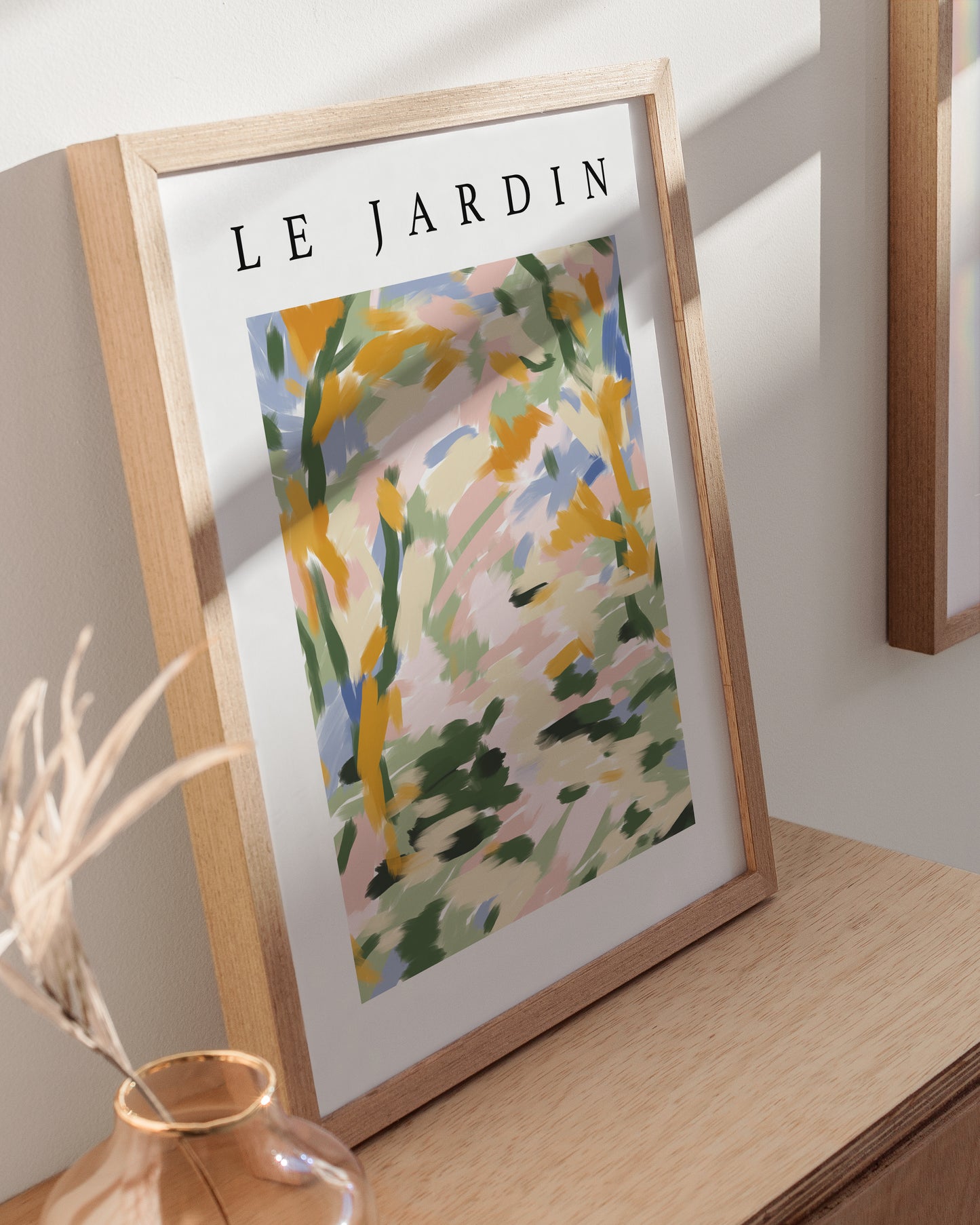 12x16 in, Individual, Beige Oak Frame