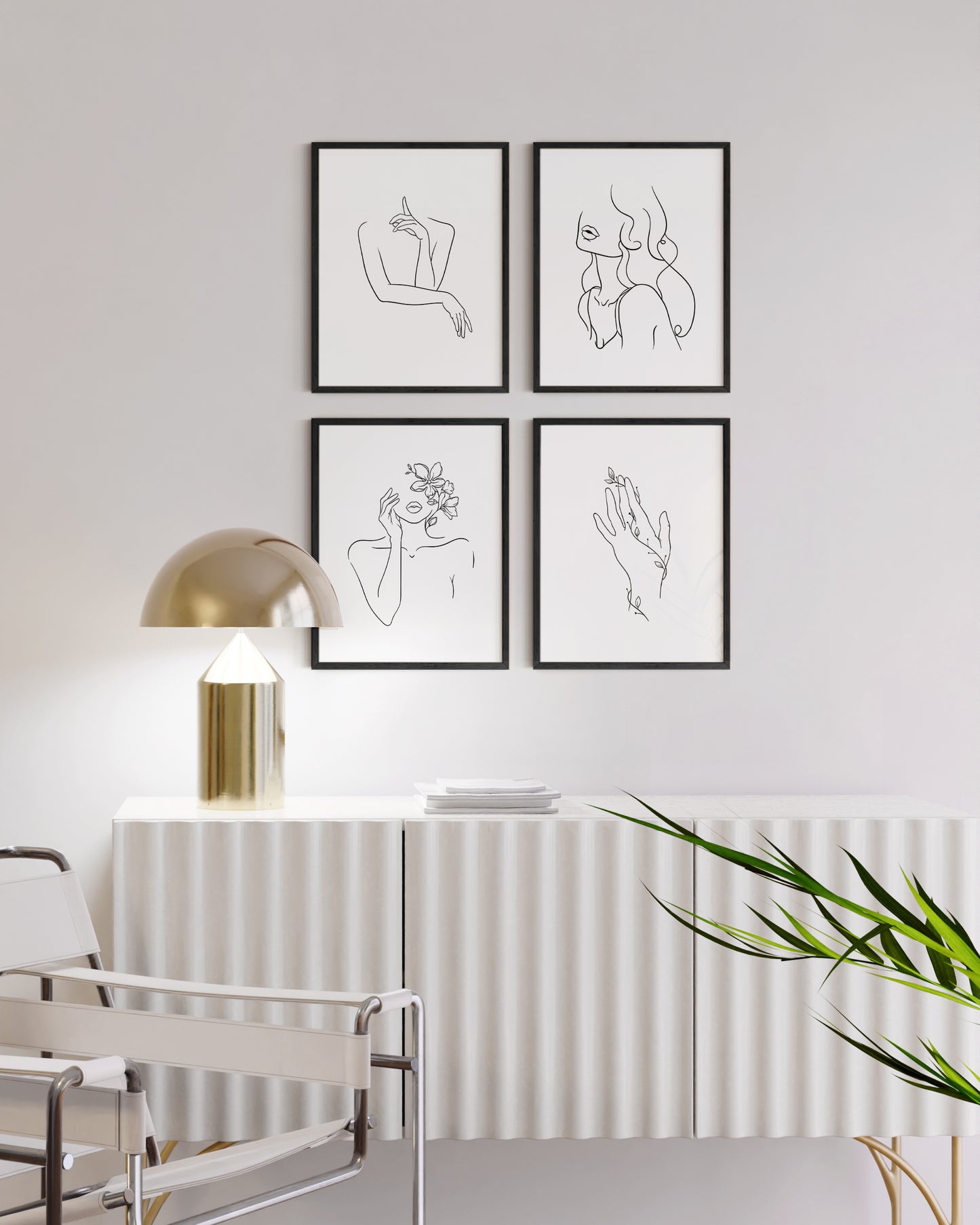 12x16 in, Set of 4, Black Oak Frame