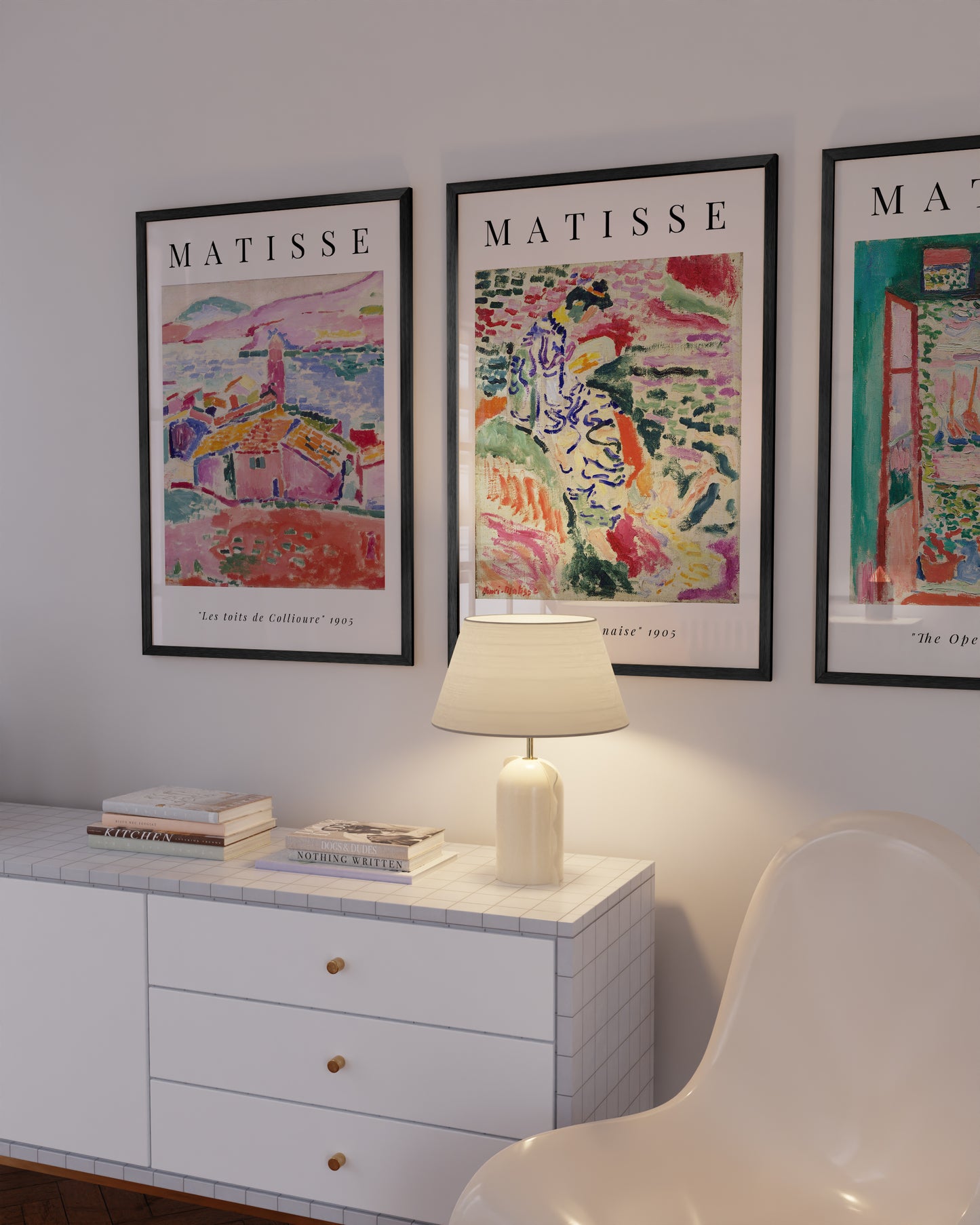 24x36 in, Set of 3, Black Aluminum