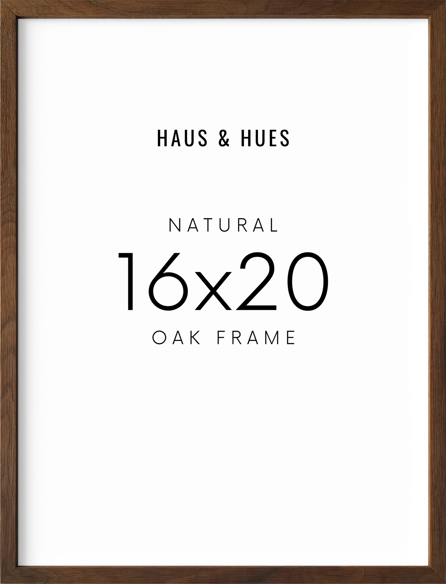 16x20, Walnut Oak Plexi Frame
