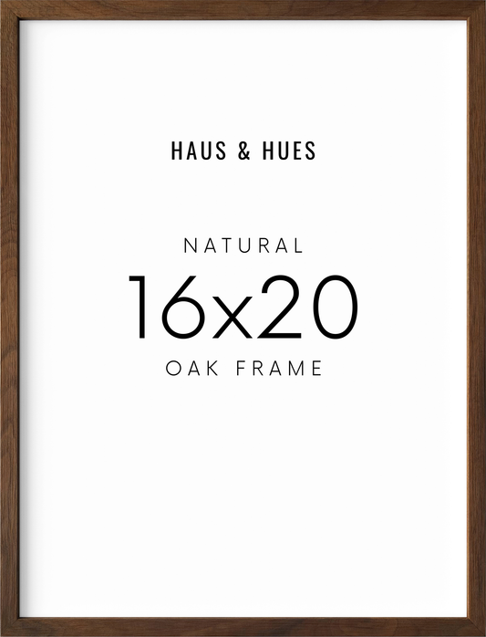 16x20 in, Set of 6, Walnut Oak Frame