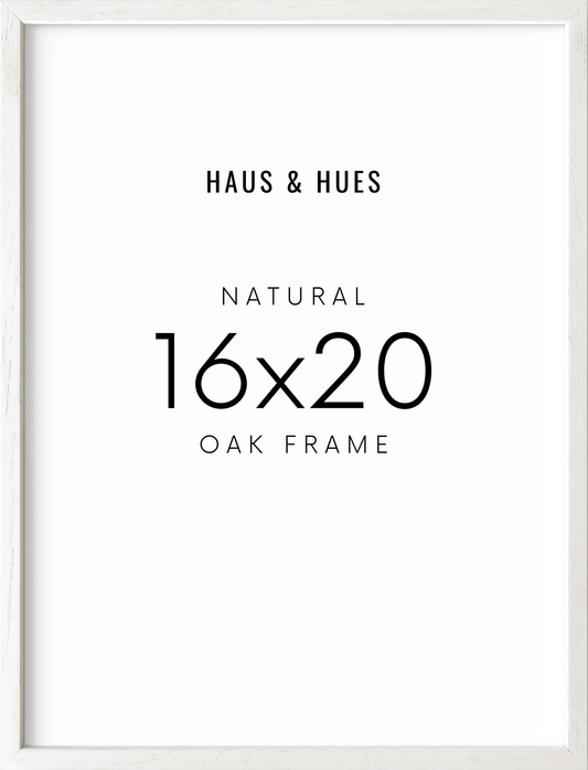 16x20 in, Set of 4, White Oak Frame